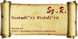 Szatmári Richárd névjegykártya