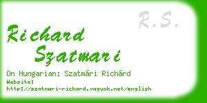 richard szatmari business card