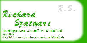 richard szatmari business card